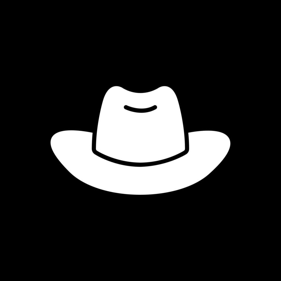 cowboy hoed glyph omgekeerd icoon ontwerp vector