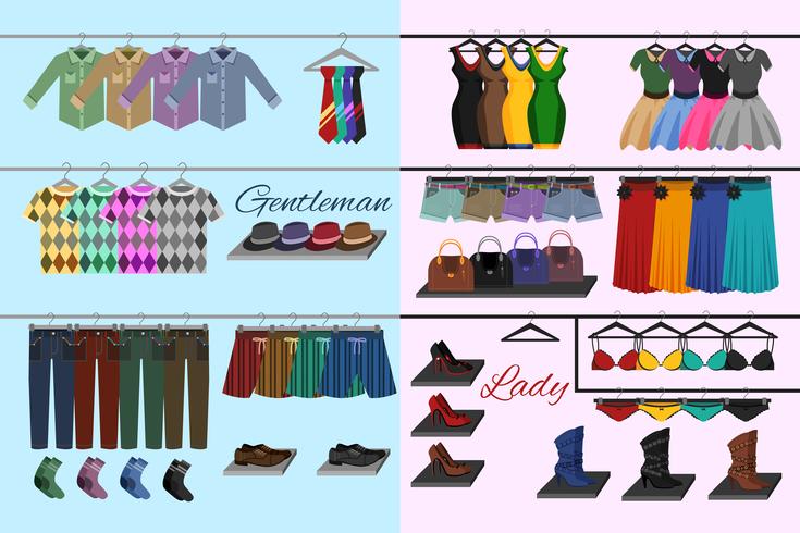 Kleding winkel concept vector