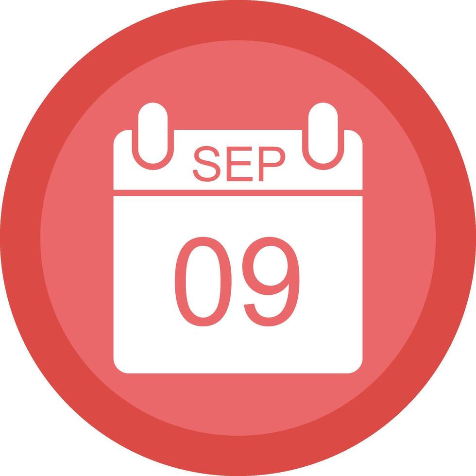 september glyph ten gevolge cirkel icoon ontwerp vector