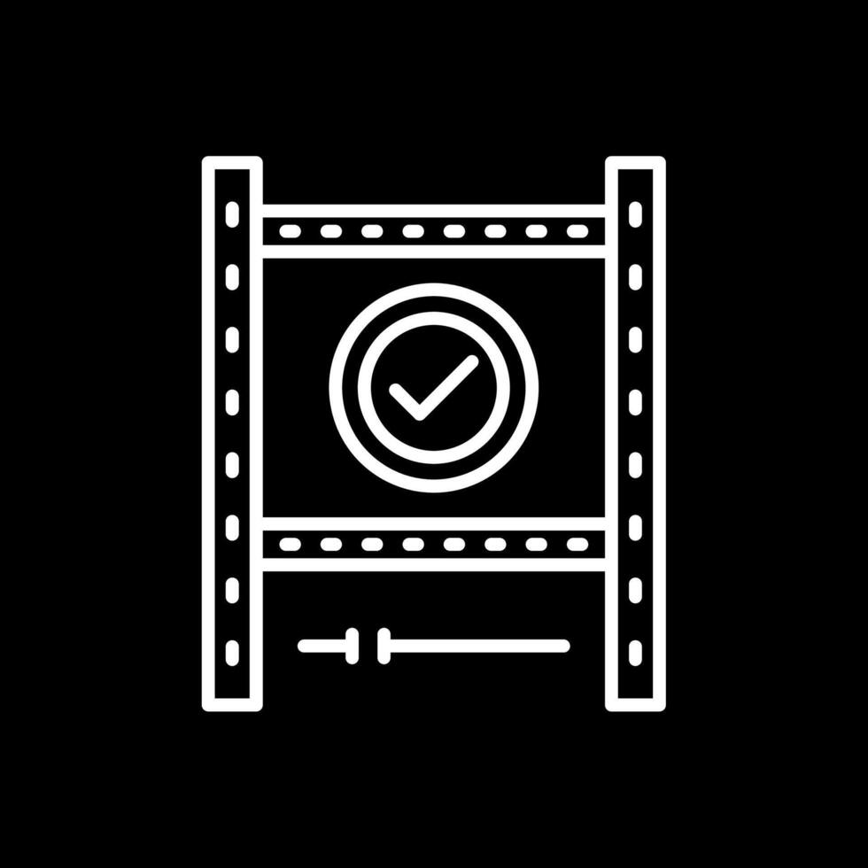 film lijn omgekeerd icoon ontwerp vector