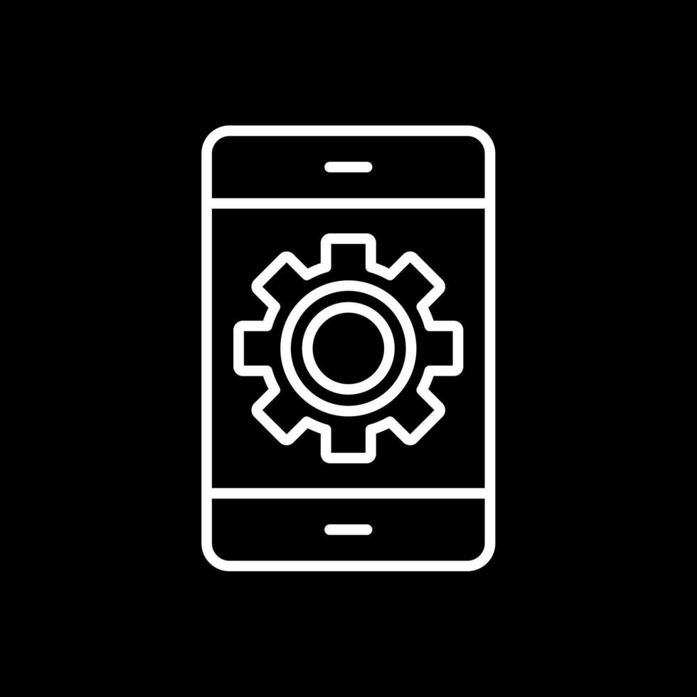smartphone lijn omgekeerd icoon ontwerp vector