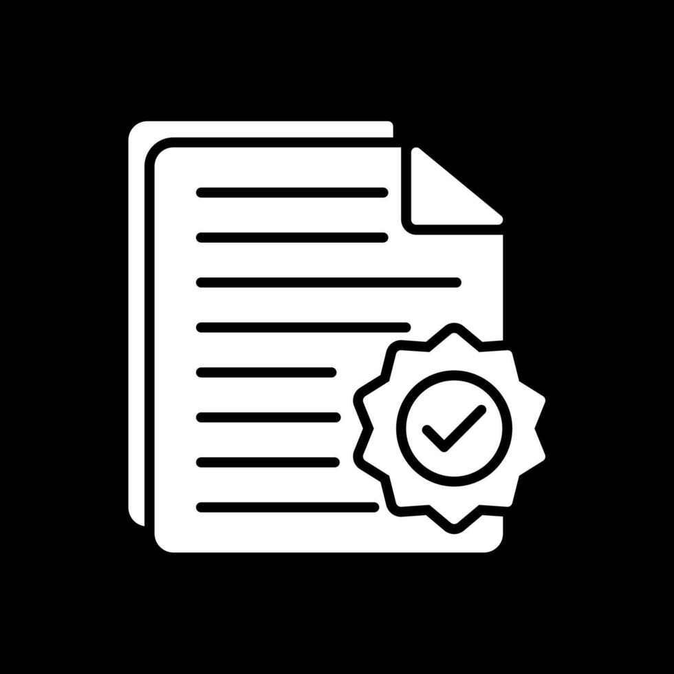 document glyph omgekeerd icoon ontwerp vector