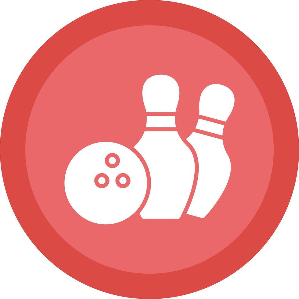 bowling glyph ten gevolge cirkel icoon ontwerp vector