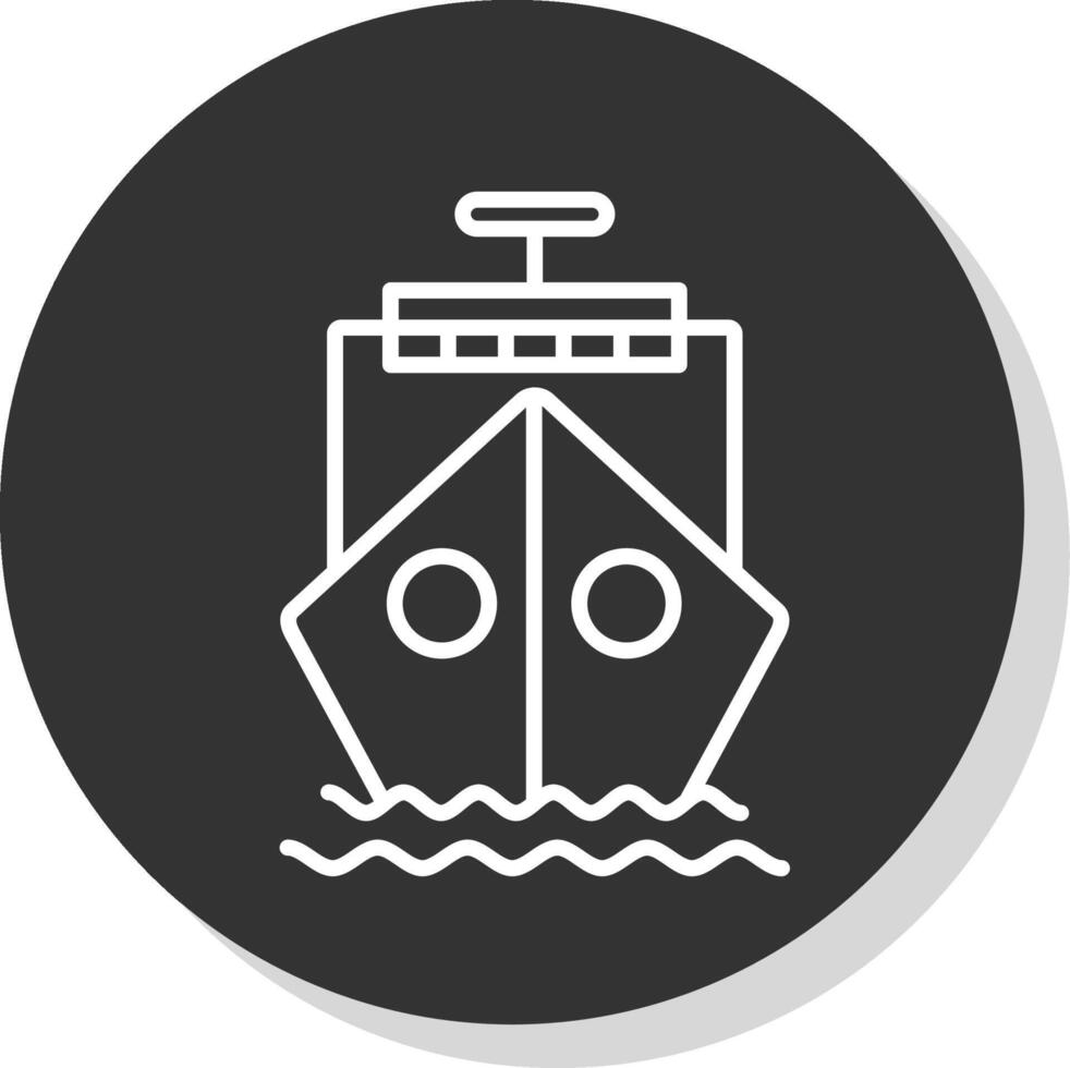 schip glyph ten gevolge cirkel icoon ontwerp vector