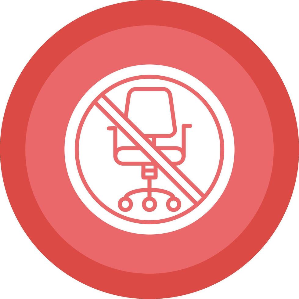 verboden teken glyph ten gevolge cirkel icoon ontwerp vector