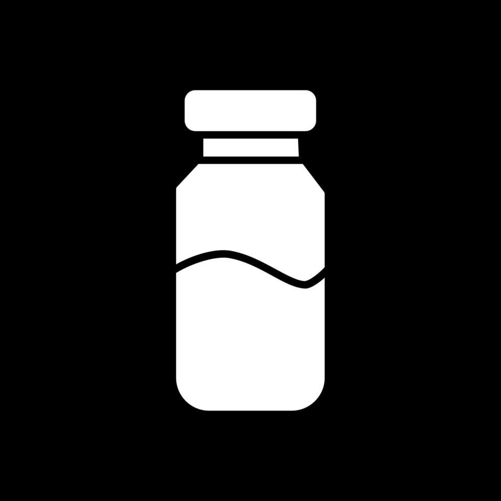 melk pot glyph omgekeerd icoon ontwerp vector