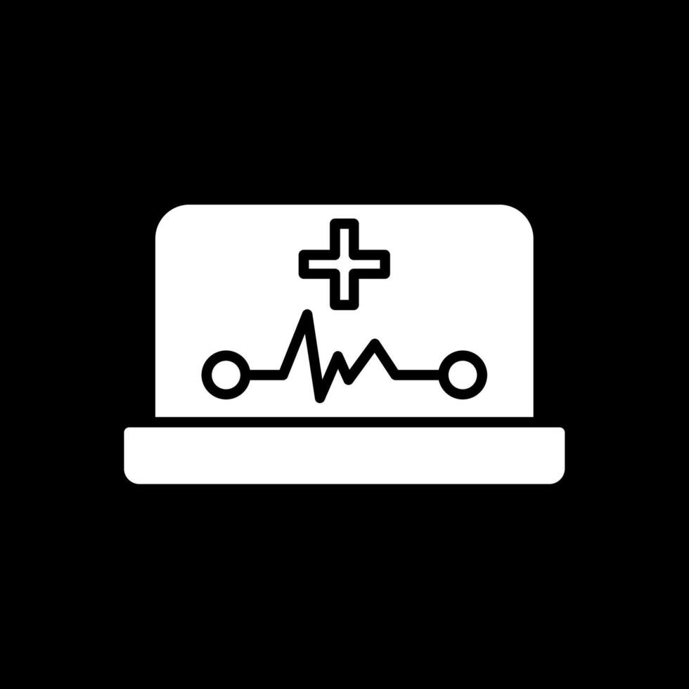 ehealth glyph omgekeerd icoon ontwerp vector