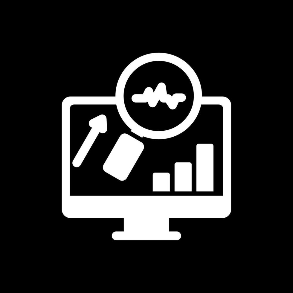 systeem toezicht houden glyph omgekeerd icoon ontwerp vector