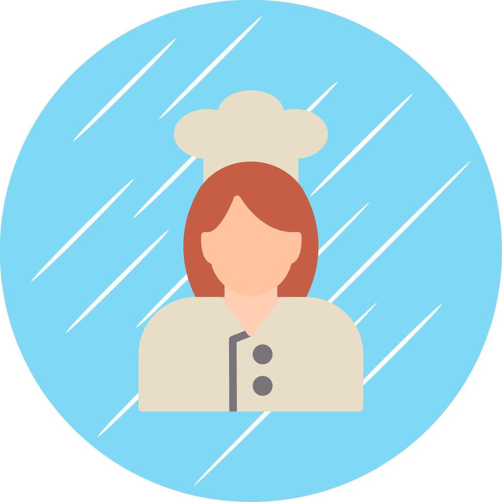 chef vlak cirkel icoon ontwerp vector