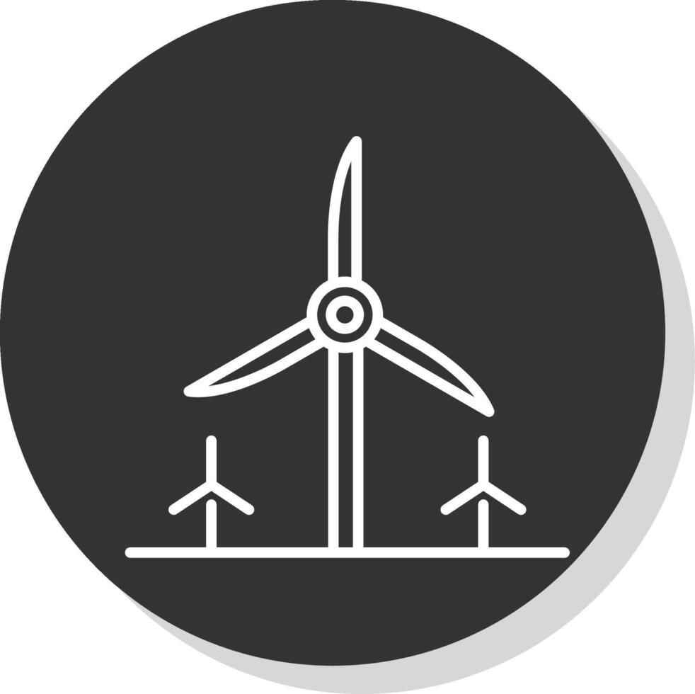 turbine energie glyph ten gevolge cirkel icoon ontwerp vector