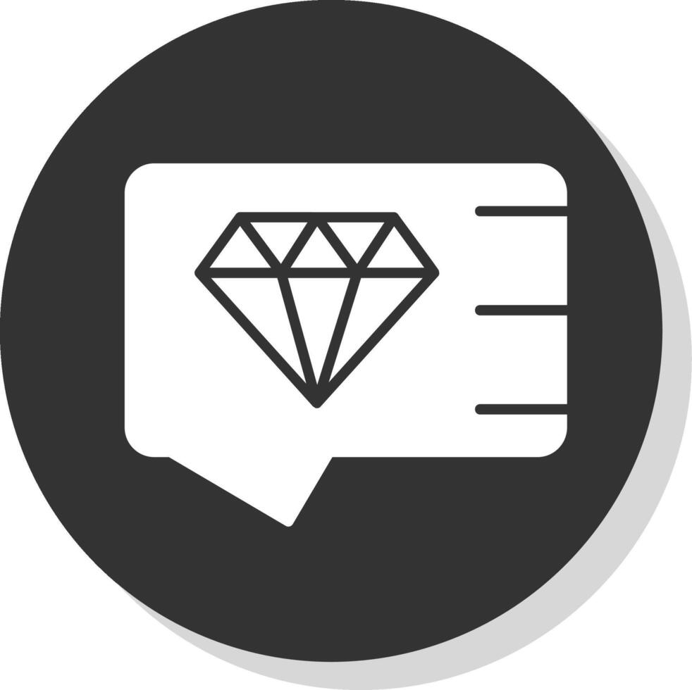 daimond glyph schaduw cirkel icoon ontwerp vector