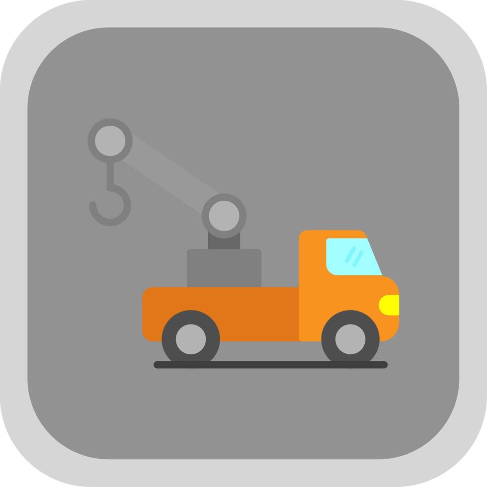 kraan vrachtauto vlak ronde hoek icoon ontwerp vector