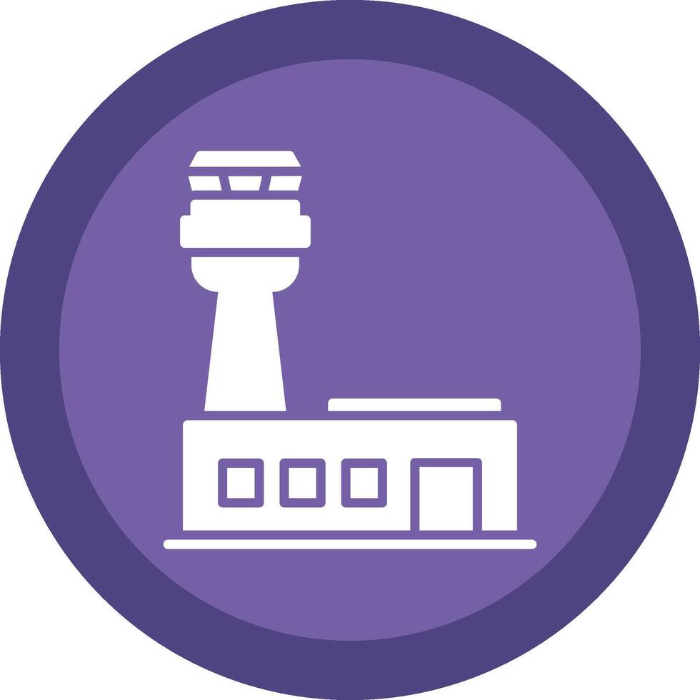 luchthaven glyph ten gevolge cirkel icoon ontwerp vector