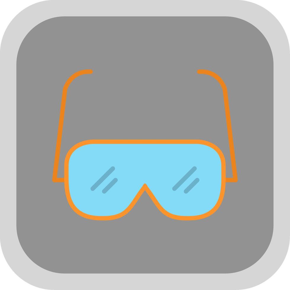 lezing bril vlak ronde hoek icoon ontwerp vector