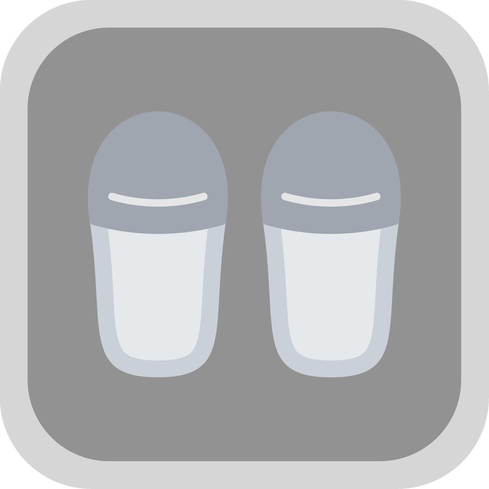 slippers vlak ronde hoek icoon ontwerp vector