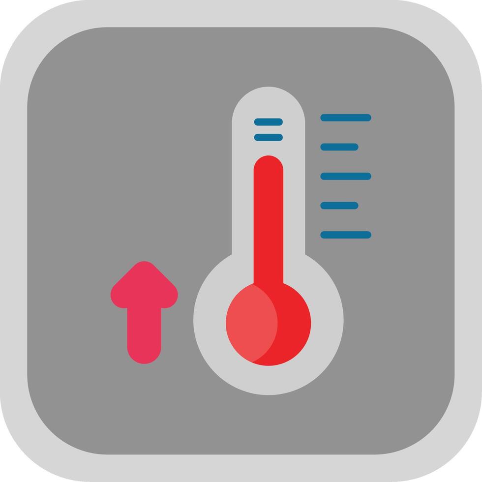 thermometer vlak ronde hoek icoon ontwerp vector