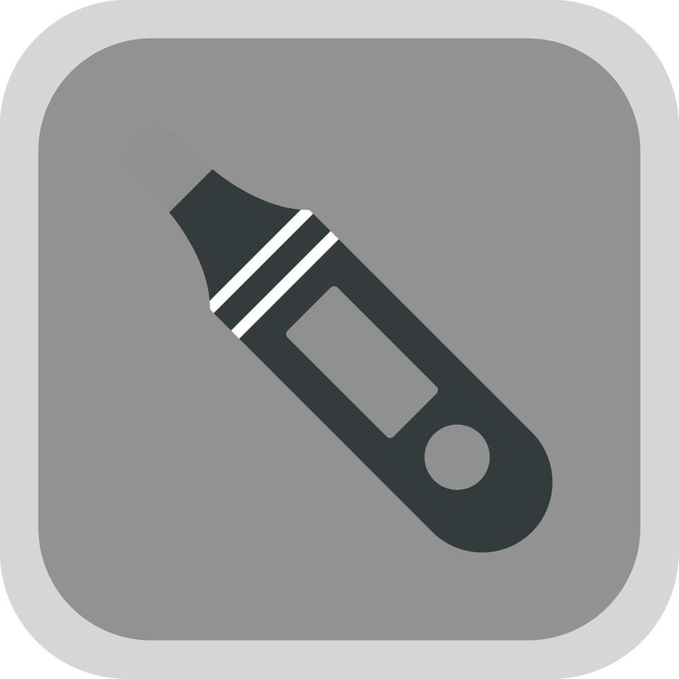 thermometer vlak ronde hoek icoon ontwerp vector