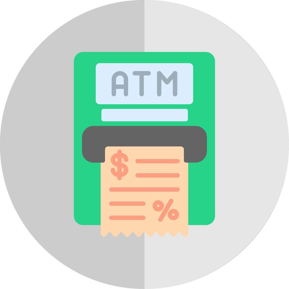 Geldautomaat machine vlak schaal icoon ontwerp vector