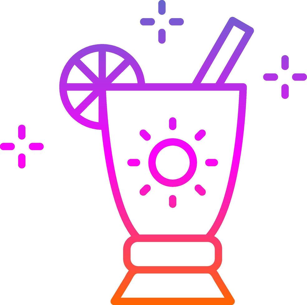 cocktail lijn helling icoon ontwerp vector