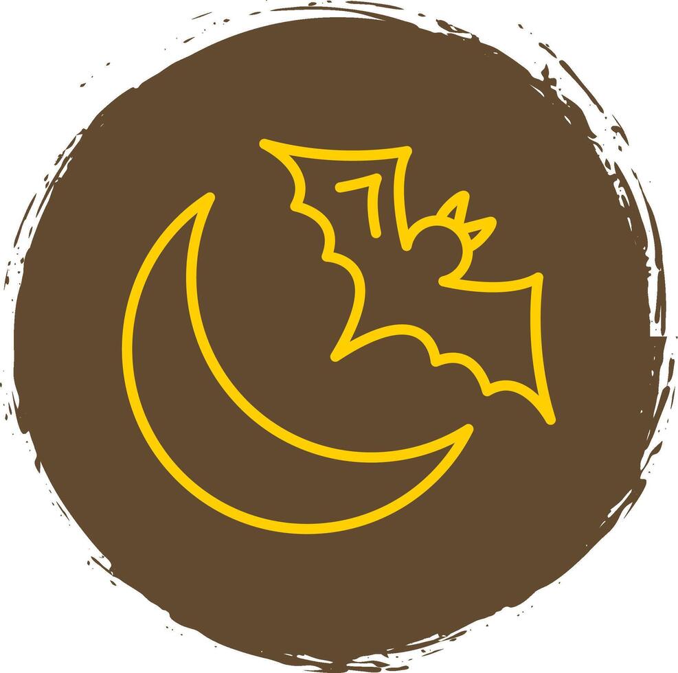 halloween maan lijn helling icoon ontwerp vector