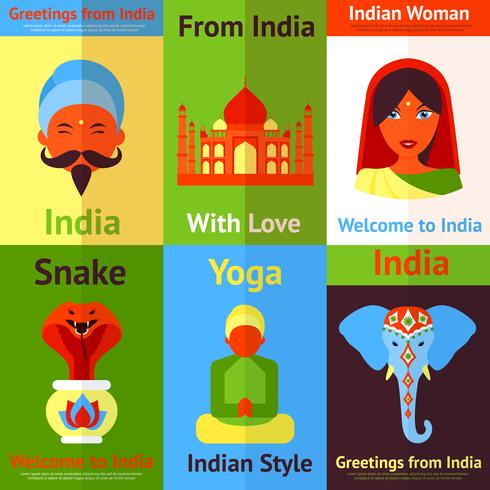 India mini-poster vector