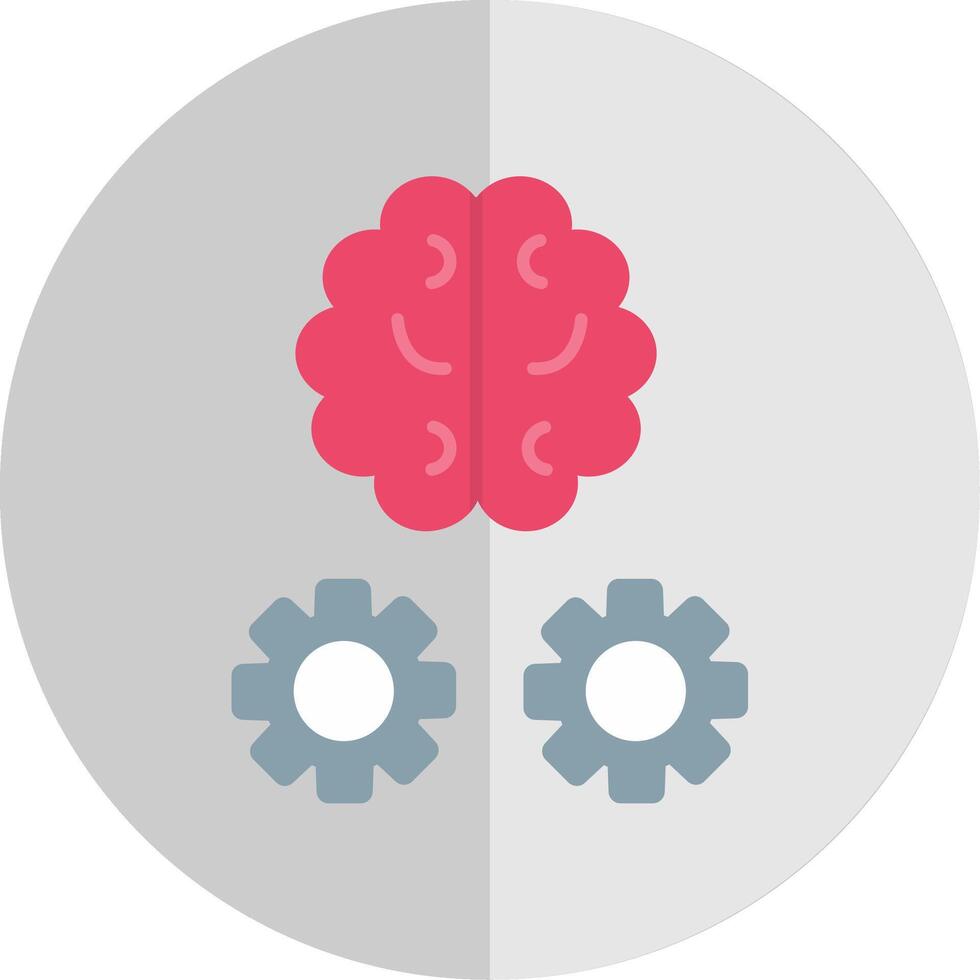 hersenen opleiding vlak schaal icoon ontwerp vector