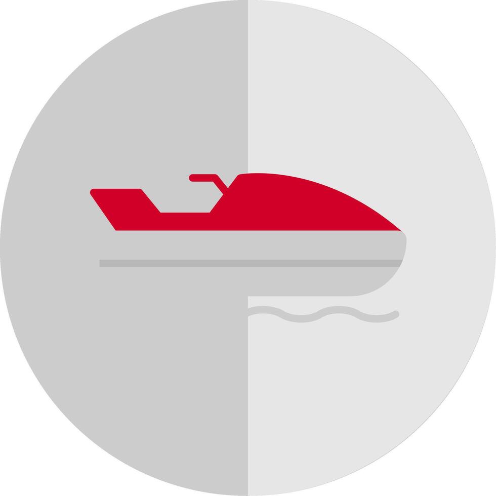 Jet ski vlak schaal icoon ontwerp vector