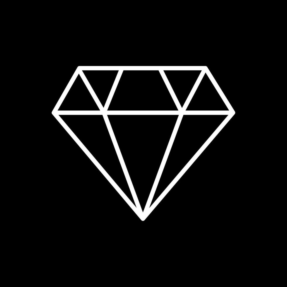 diamant lijn omgekeerd icoon ontwerp vector