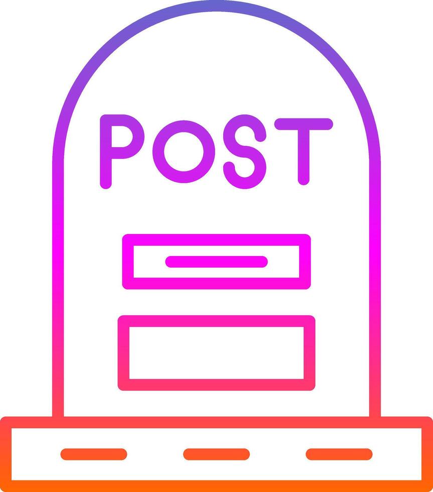 post lijn helling icoon ontwerp vector