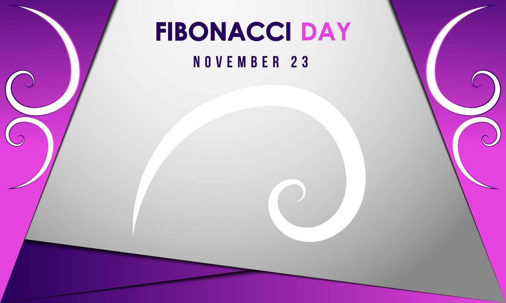 fibonacci dag achtergrond. 23 november. premium en luxe wenskaart, brief, poster of banner. met gulden snede vorm icoon. vector illustratie