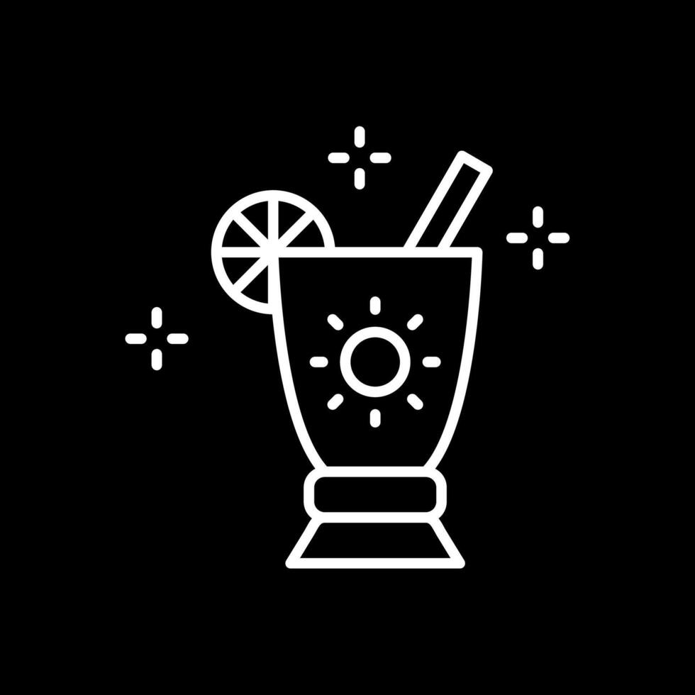 cocktail lijn omgekeerd icoon ontwerp vector