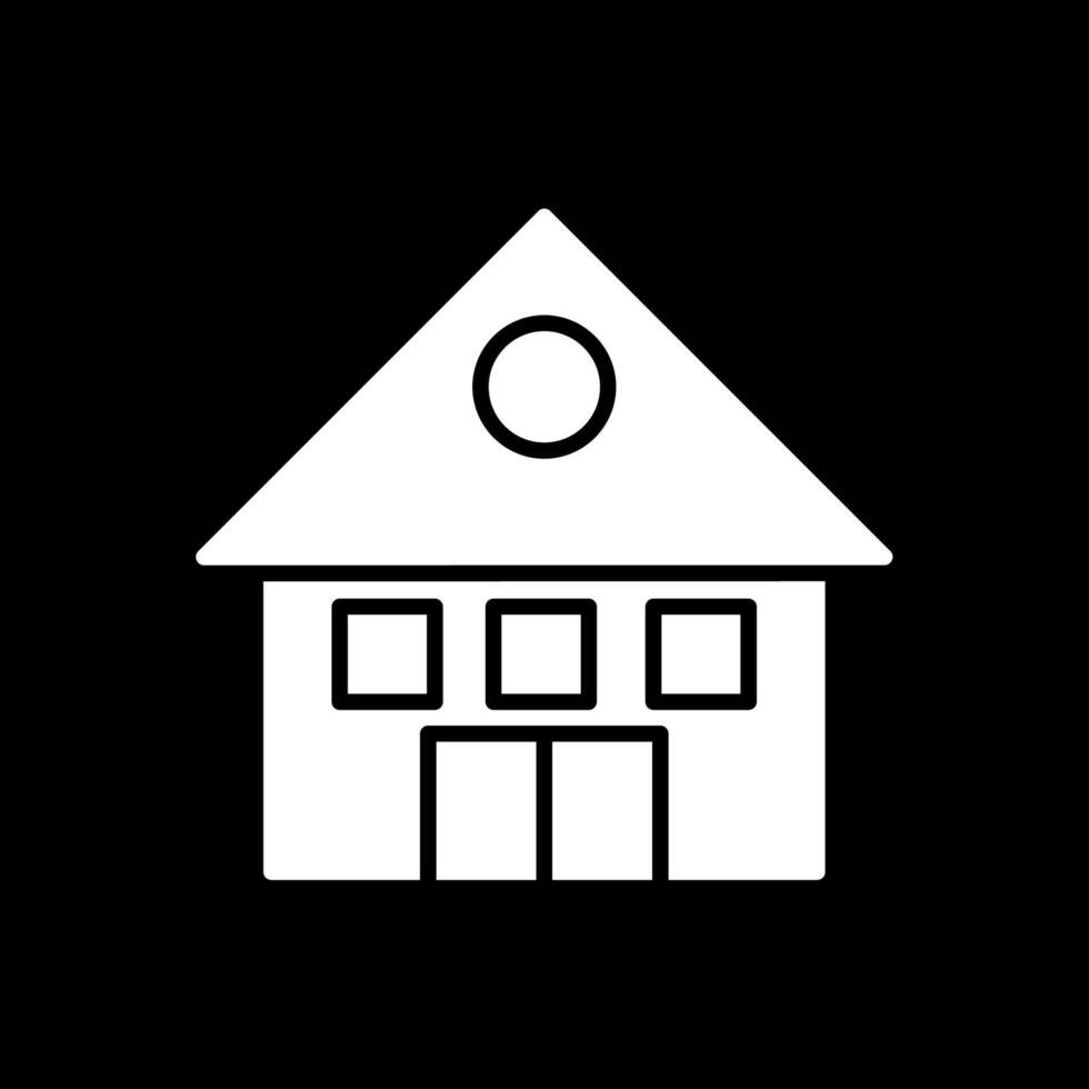 huis glyph omgekeerd icoon ontwerp vector