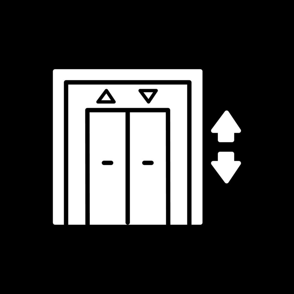 lift glyph omgekeerd icoon ontwerp vector