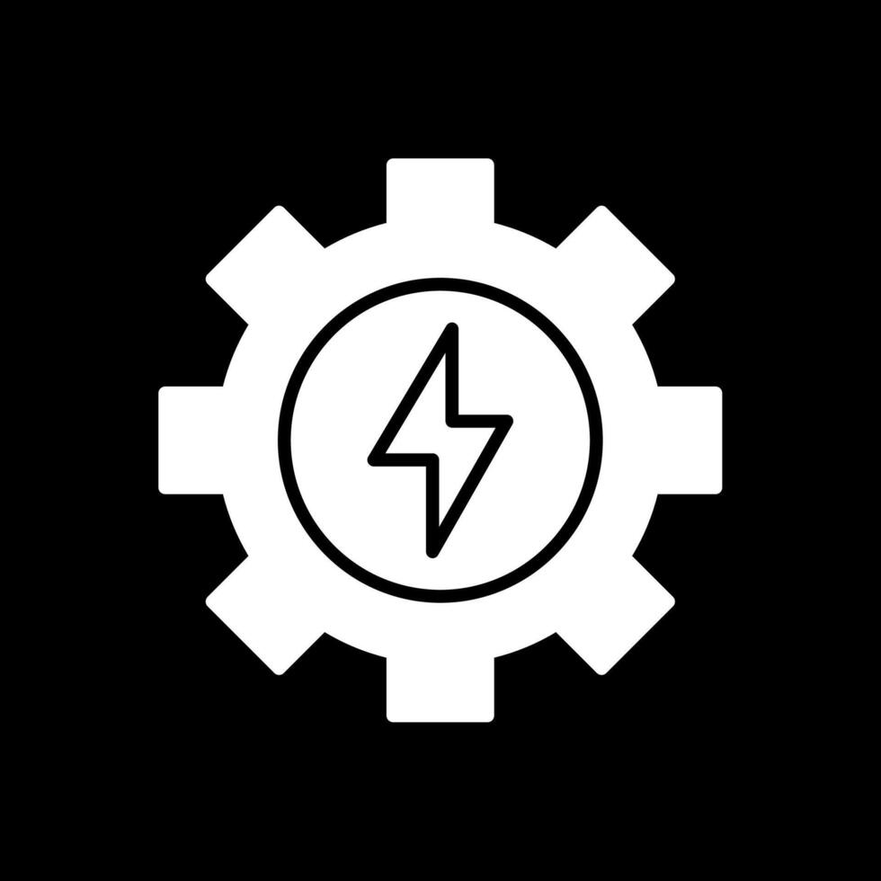 uitrusting glyph omgekeerd icoon ontwerp vector