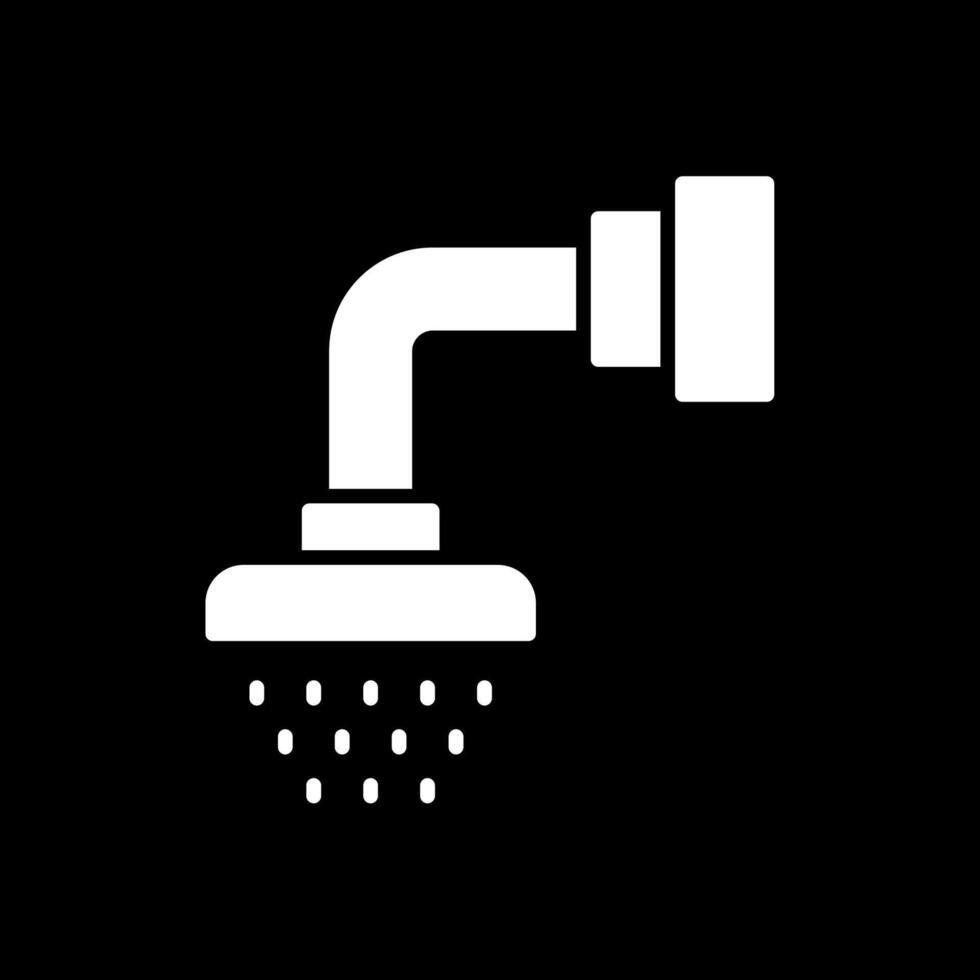 douche hoofd glyph omgekeerd icoon ontwerp vector