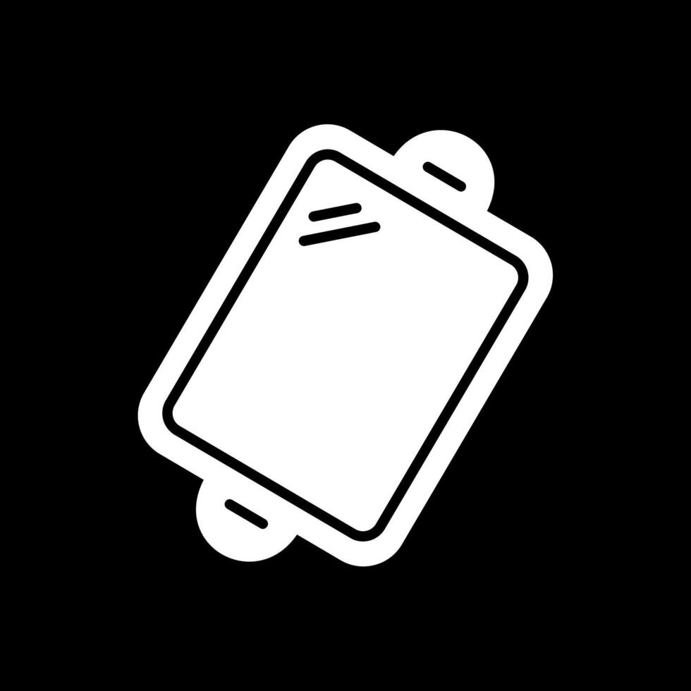 bakken dienbladen glyph omgekeerd icoon ontwerp vector