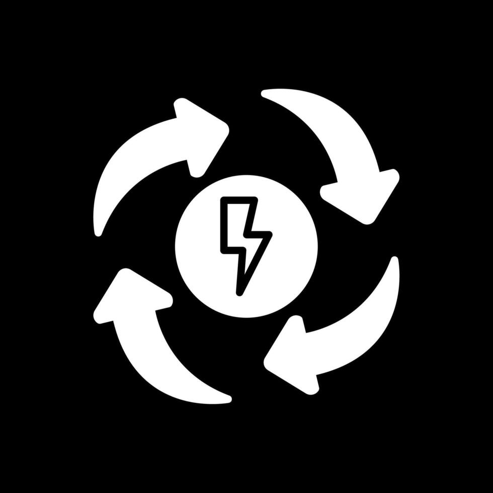 eco energie glyph omgekeerd icoon ontwerp vector