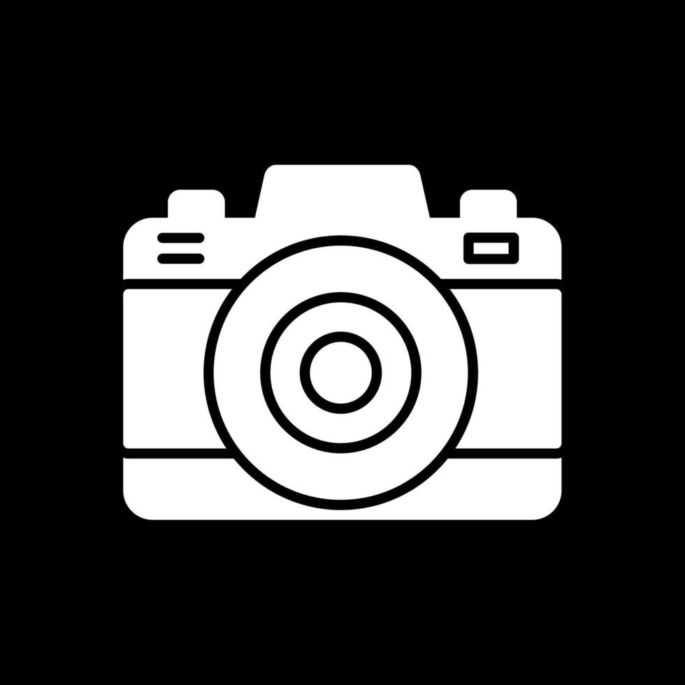 foto camera glyph omgekeerd icoon ontwerp vector