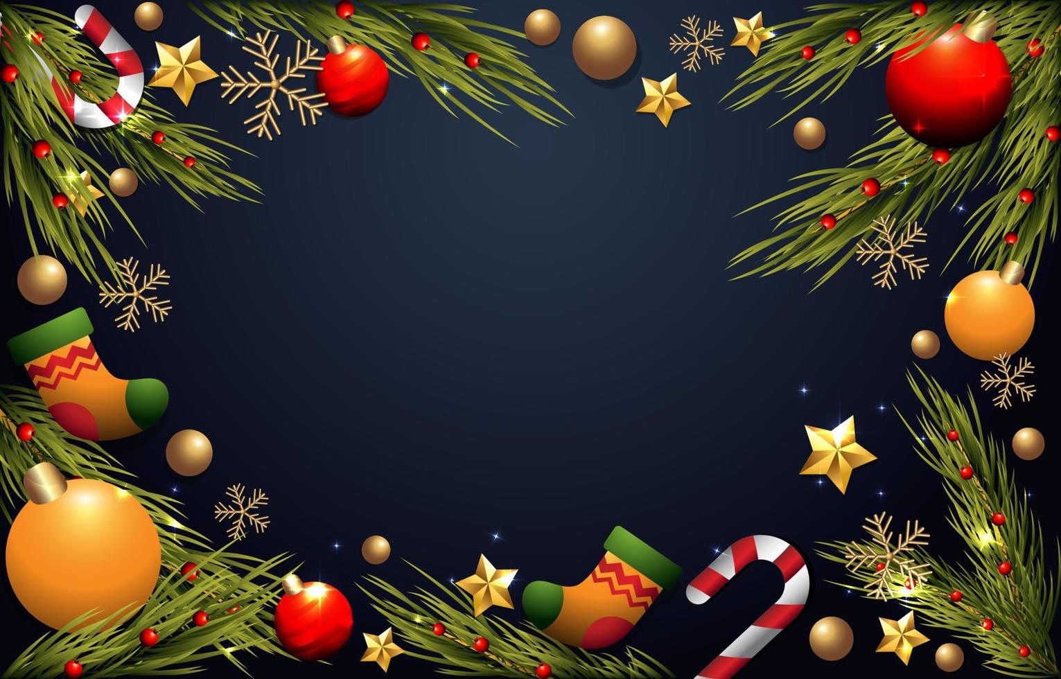 kerst ornament achtergrond vector