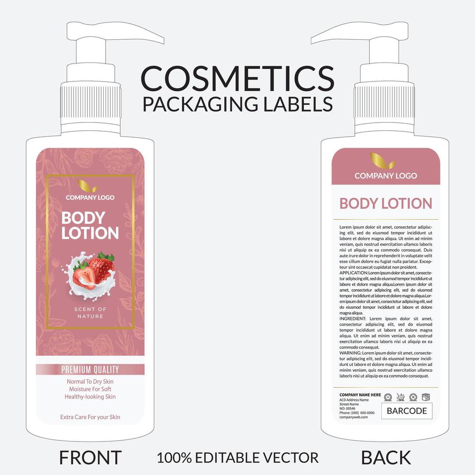 shampoo etiket ontwerp, conditioner etiket ontwerp, lichaam lotion etiket ontwerp, huid zorg verpakking, haar- zorg verpakking ontwerp, kunstmatig verpakking verzameling illustratie vector