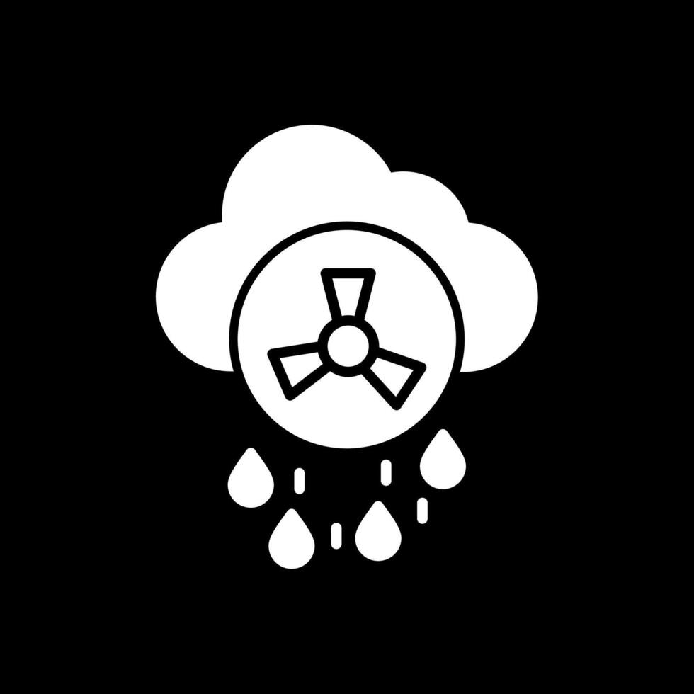 zuur regen glyph omgekeerd icoon ontwerp vector