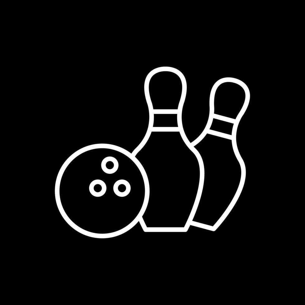 bowling lijn omgekeerd icoon ontwerp vector