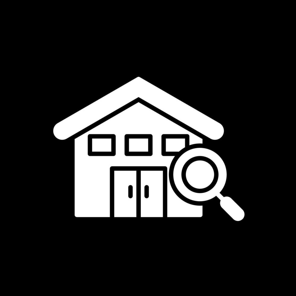 huis glyph omgekeerd icoon ontwerp vector