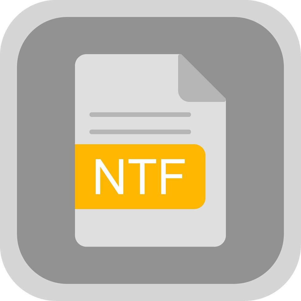 ntf het dossier formaat vlak ronde hoek icoon ontwerp vector