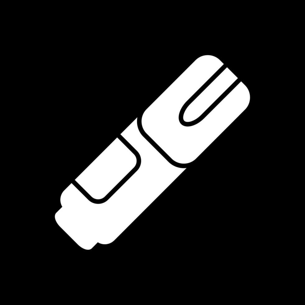 markeerstift glyph omgekeerd icoon ontwerp vector