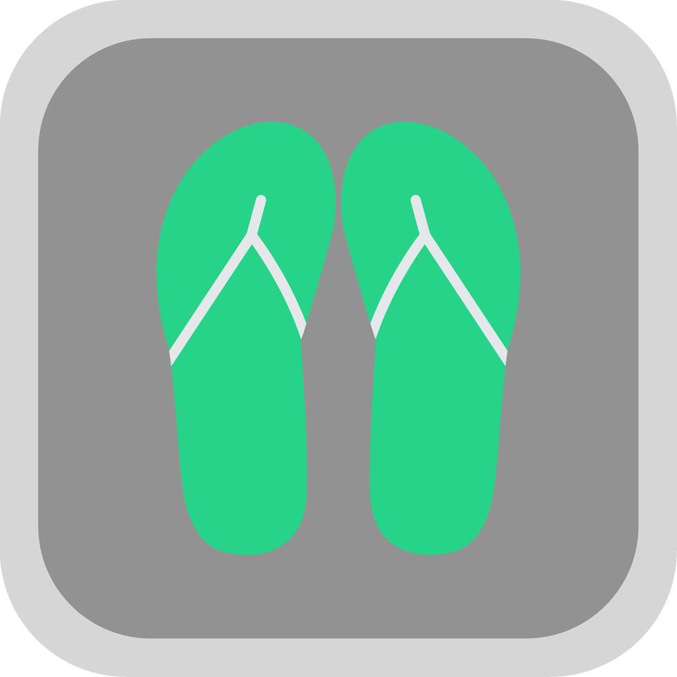 sandalen vlak ronde hoek icoon ontwerp vector