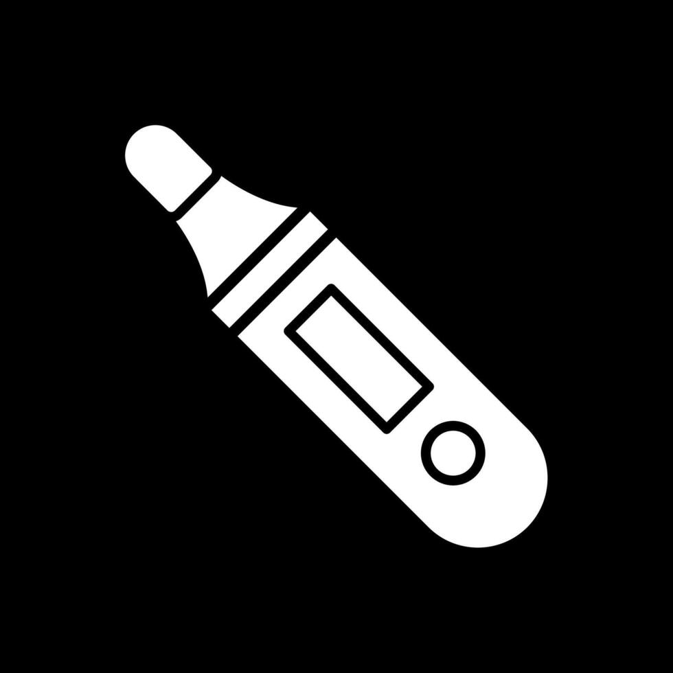thermometer glyph omgekeerd icoon ontwerp vector