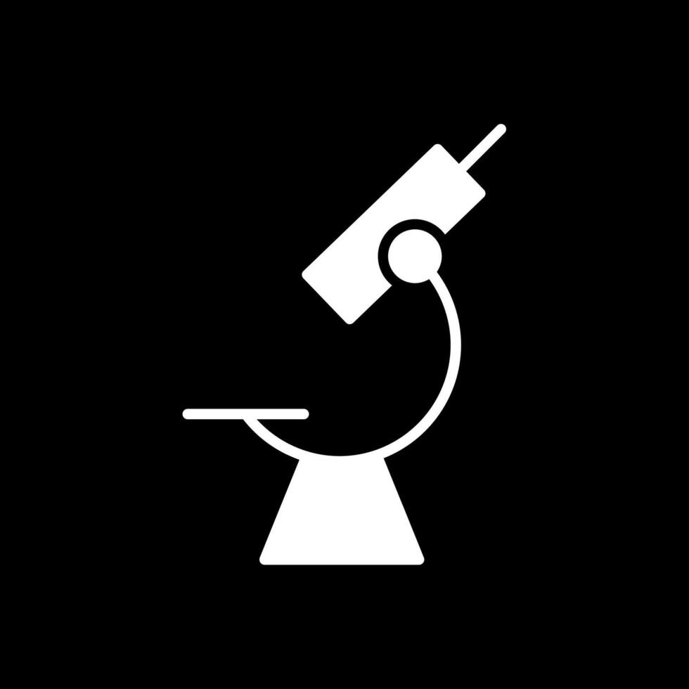 microscoop glyph omgekeerd icoon ontwerp vector