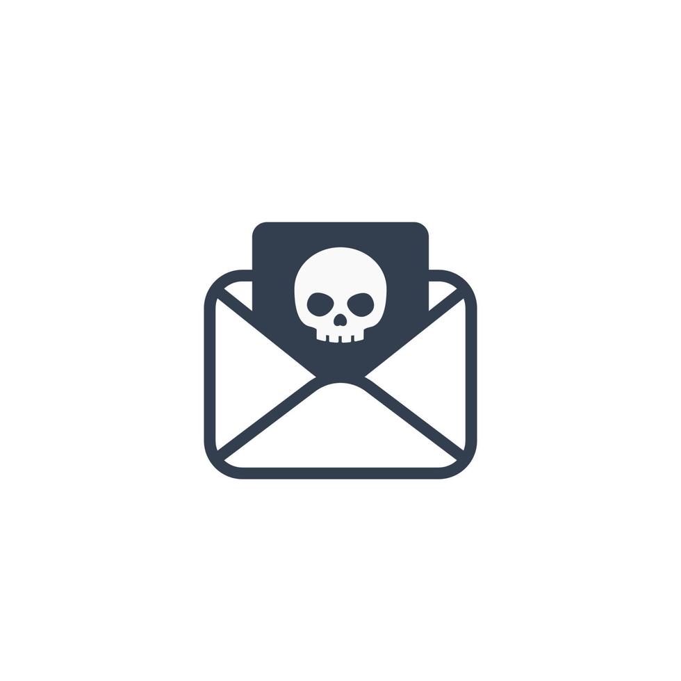 e-mail met virus, phishing-pictogram vector