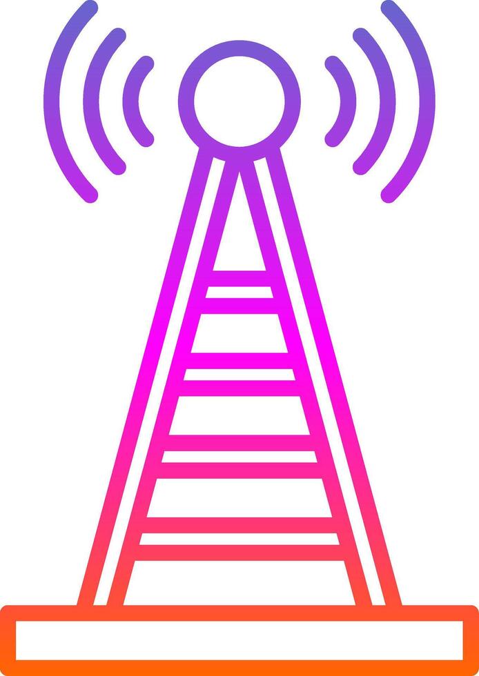 radio toren lijn helling icoon ontwerp vector